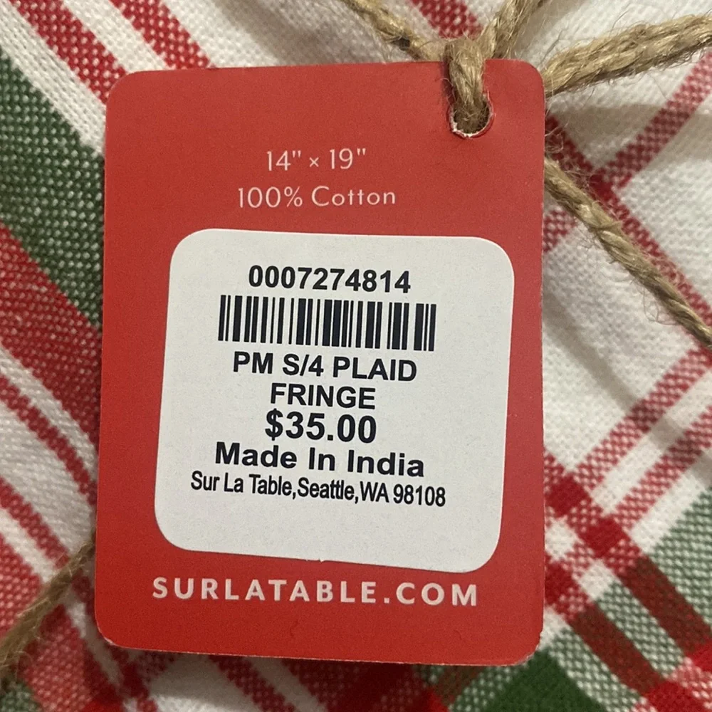 Sur La Table Plaid Placemats